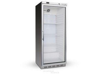 Nerezová chladicí skříň s prosklenými dveřmi Tefcold UR 400 GS