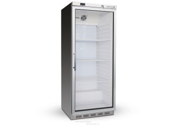 Nerezová chladicí skříň s prosklenými dveřmi Tefcold UR 600 GS