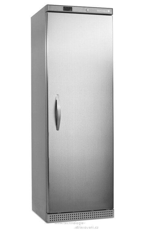 Nerezová chladicí skříň s plnými dveřmi Tefcold UR 400 S