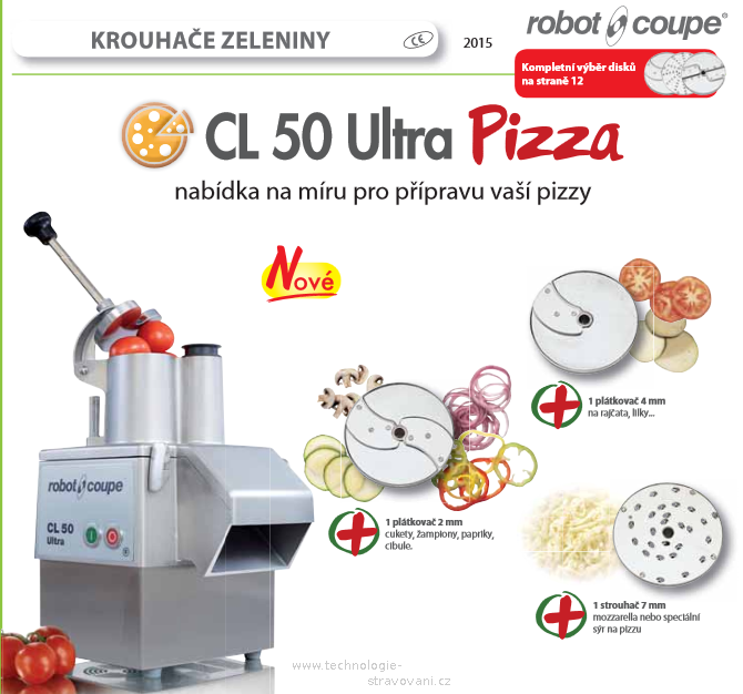 Krouhač zeleniny pro přípravu pizzy  - CL 50 Ultra Pizza